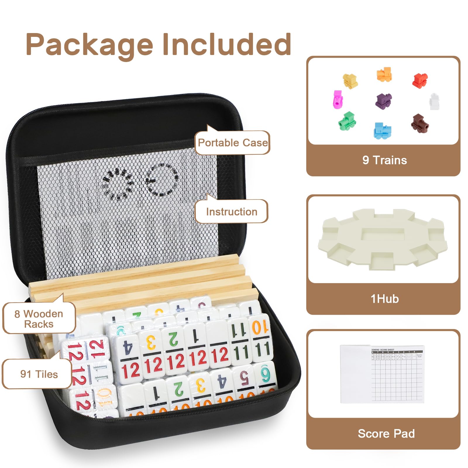 uvcany mexican-train-dominoes-travel-case portable case makes transport simple