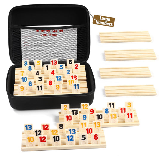 uvcany Rummy Cube 214 tiles for clear visibility during family play