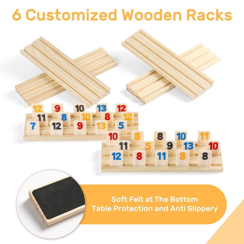 uvcany Rummy Cube includes dice and instruction for quick setup