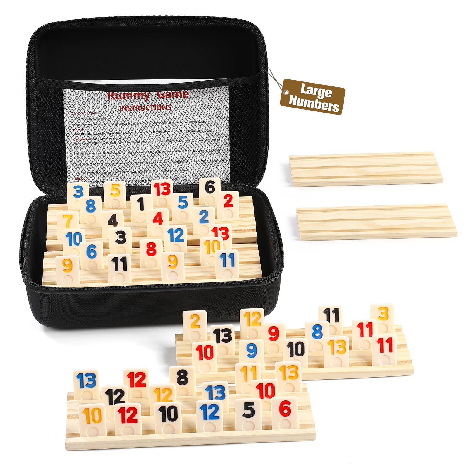 uvcany Rummy Cube 6-Player Edition tiles and racks for organized family game night