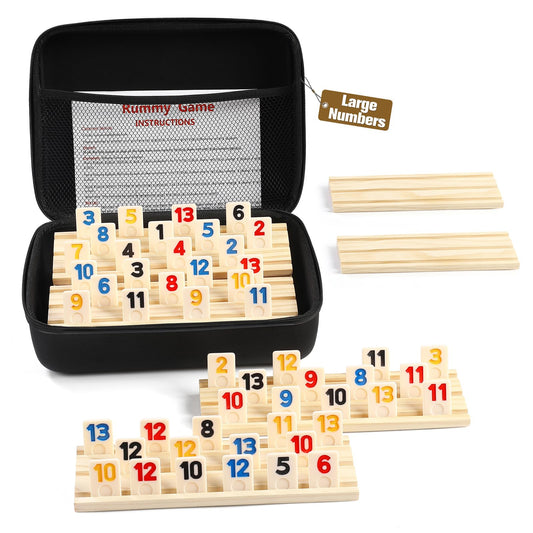uvcany Rummy Cube 6-Player Edition tiles and racks for organized family game night