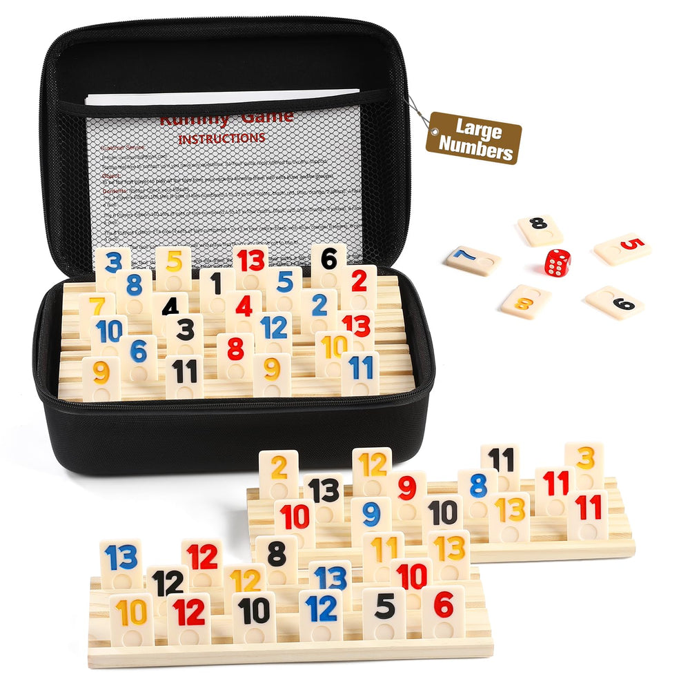 uvcany rummy tiles 106 in vibrant colors for easy visibility during family game nights.