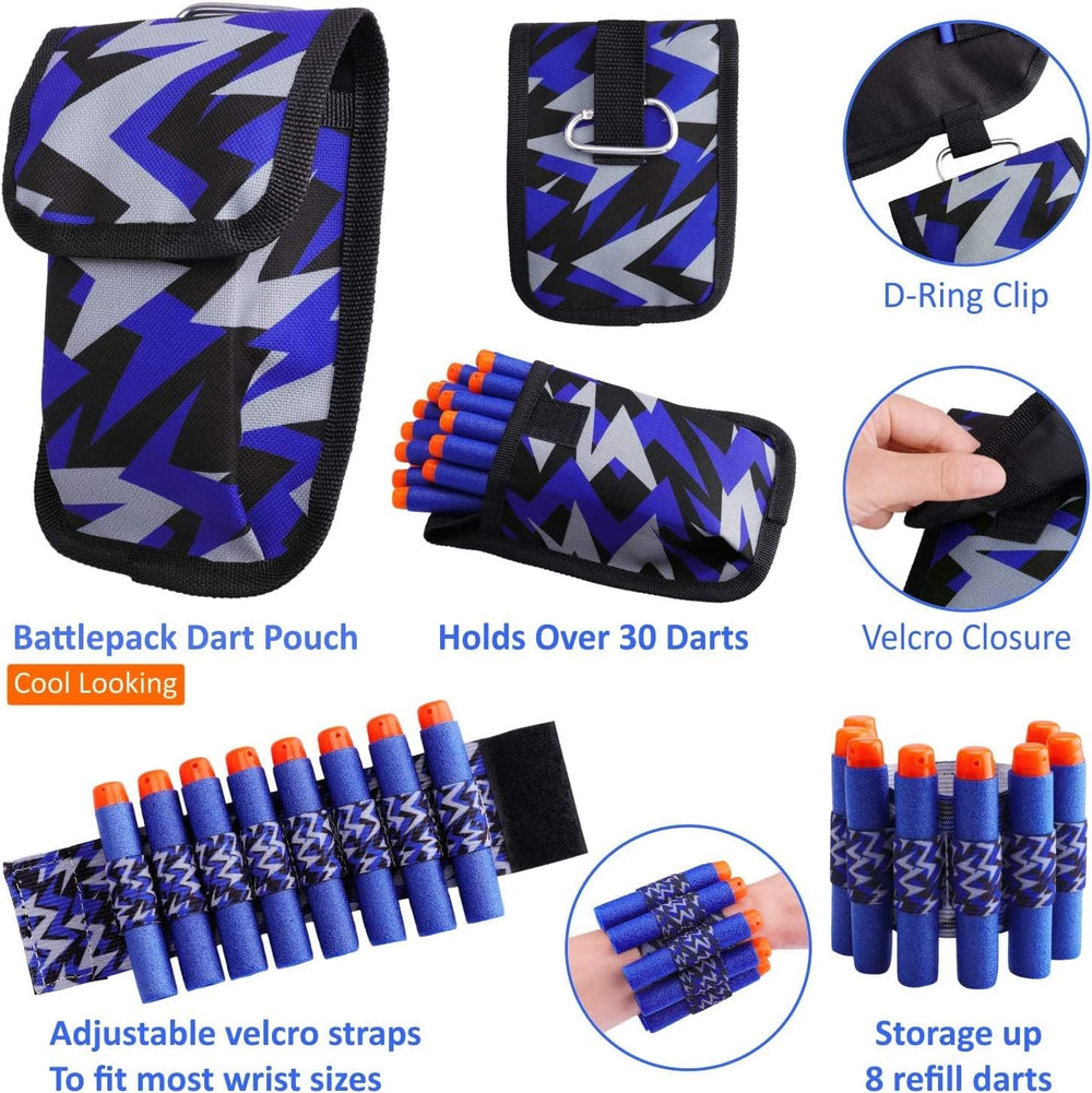 UWANTME headband and wrist band worn during action-packed Nerf games