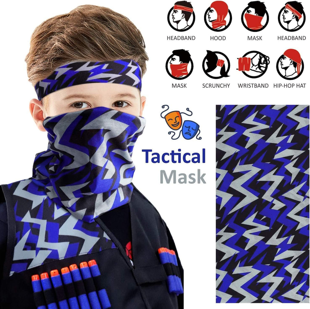 UWANTME tactical mask and protective glasses ready for Nerf battles