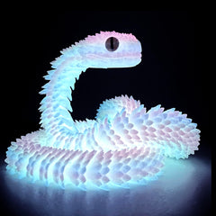 UXBSTM 24in snake toy on desk, a playful desk pet for collectors and fans.