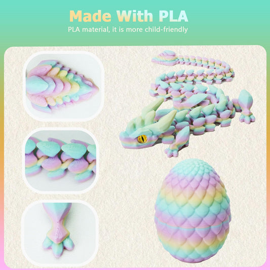 UXBSTM dragon egg with articulated limbs for interactive play and focus.