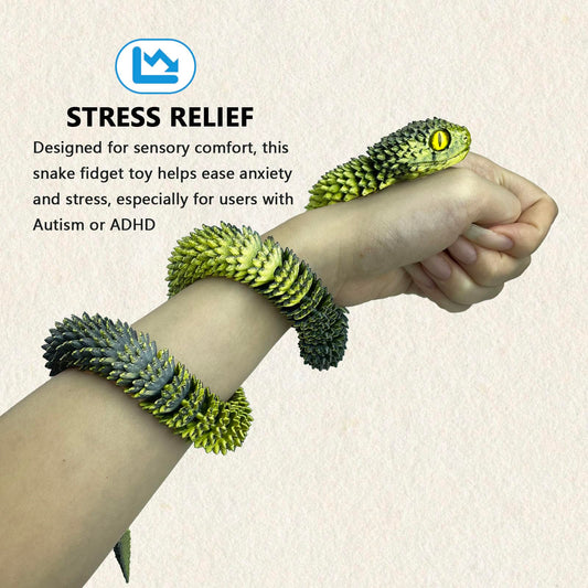 UXBSTM hinged snake shows lifelike joints for interactive play and focus at work