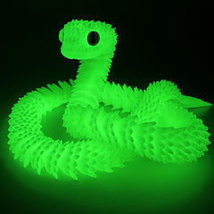 UXBSTM snake toy with hinged design for flexible posing and tactile stress relief.
