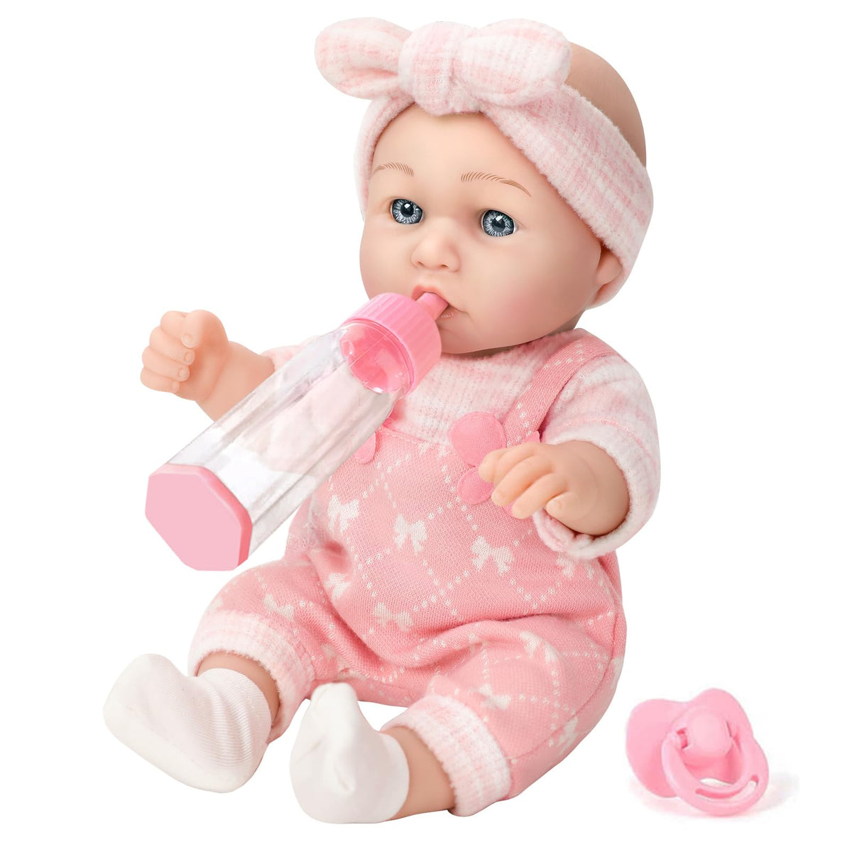 UZIDBTO 12-inch baby doll with clothes in gift box for toddlers' pretend play