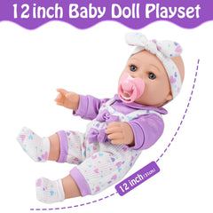 UZIDBTO baby doll clothes and socks set enhances dress-up and pretend outfits.