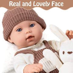 UZIDBTO baby doll pacifier included for soothing pretend care