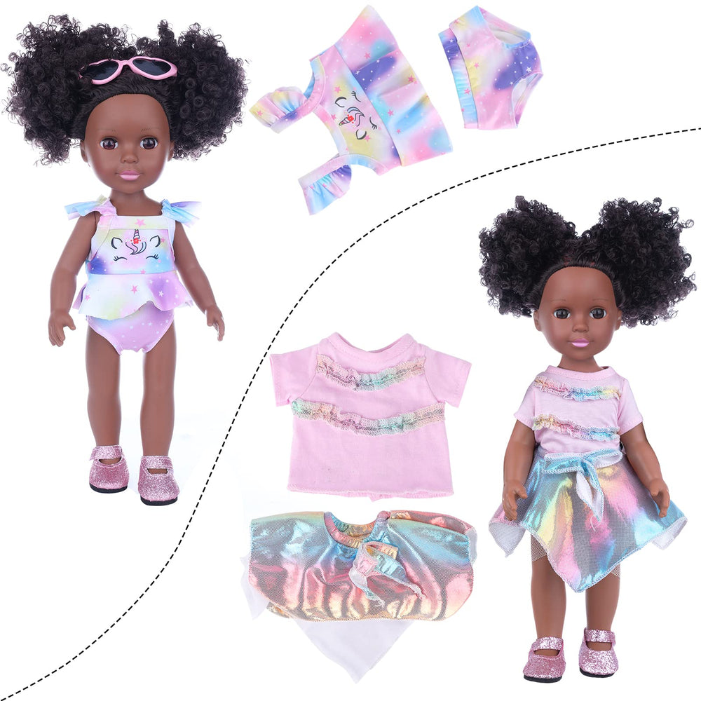 UZIDBTO black doll hair bands simplify quick outfit changes