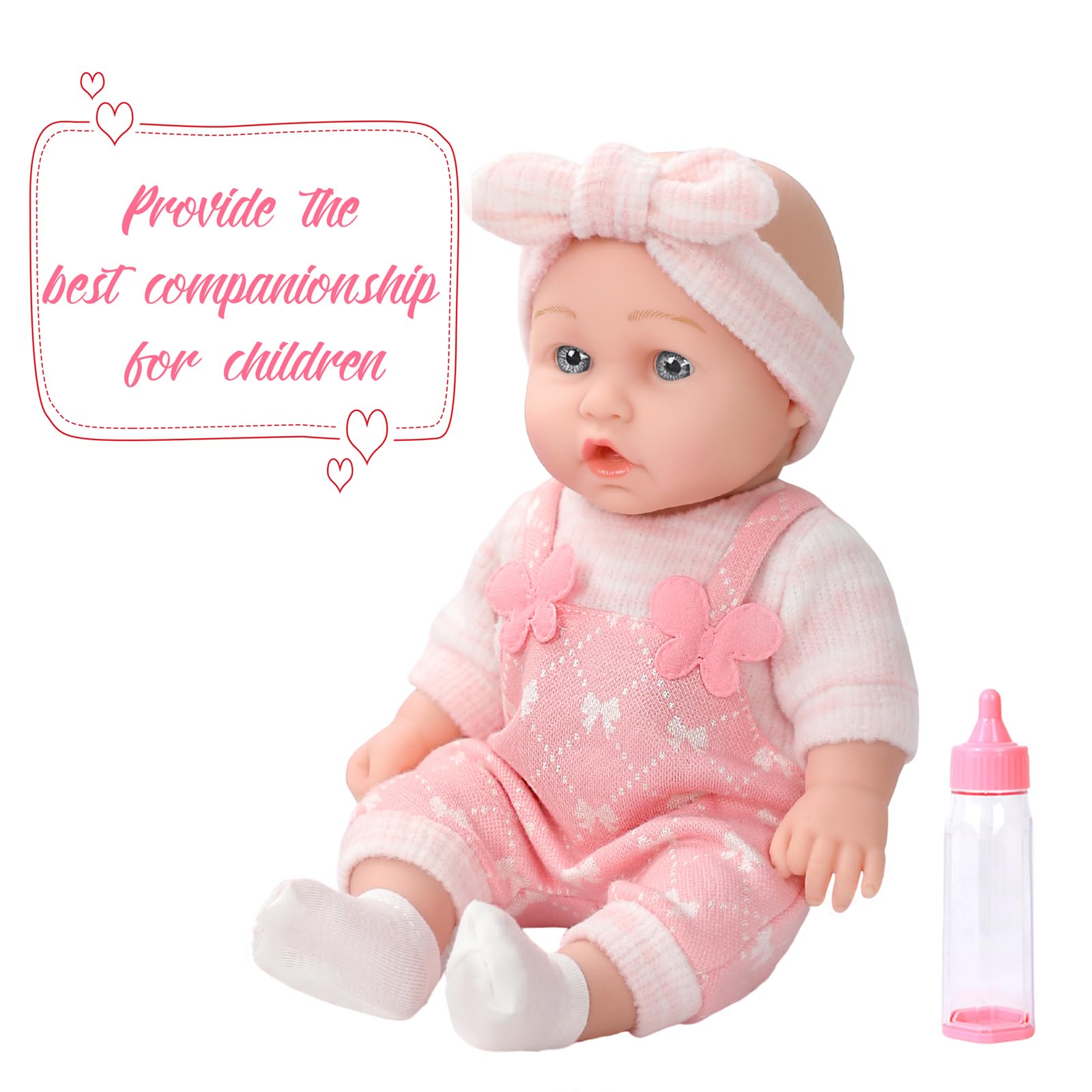 UZIDBTO doll feeding bottle with nipple for pretend feeding moments