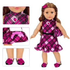 UZIDBTO doll shoes and dress set enhances complete outfit play.