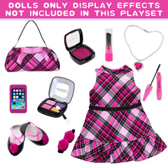 UZIDBTO tote bag and necklace add stylish storage for dolls.