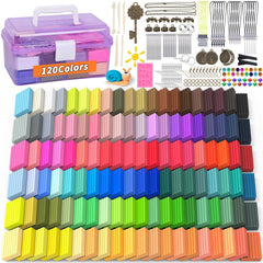UZLU polymer clay 120 colors set for vibrant, versatile crafting projects.