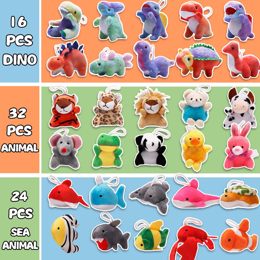 Uzoxlsn jungle animal plush, assorted colors for goody bags.