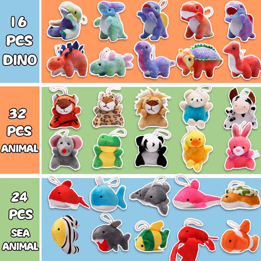 Uzoxlsn jungle animal plush, assorted colors for goody bags.