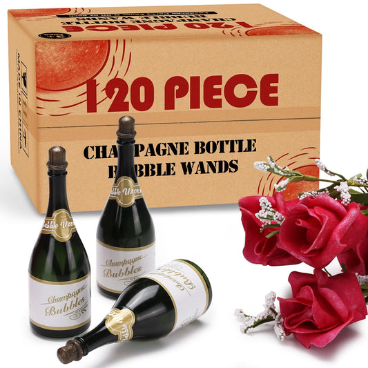 Uzoxlsn mini champagne bubble wand set for an elegant wedding send-off.