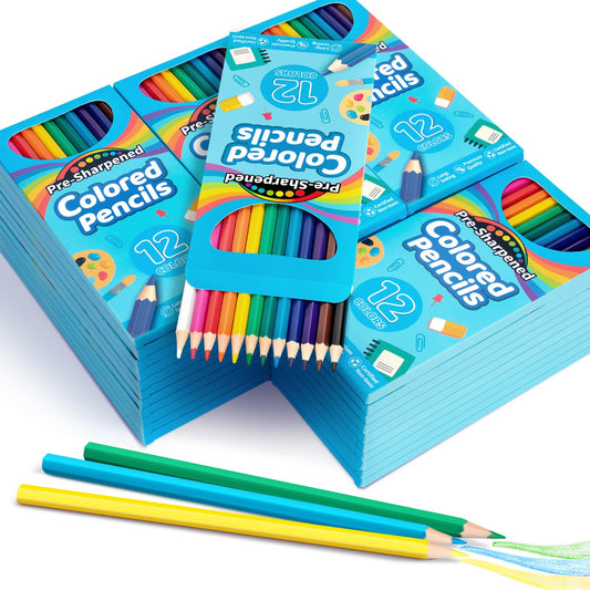 V-Opitos 288-count colored pencils in bulk 24-pack for classrooms and groups