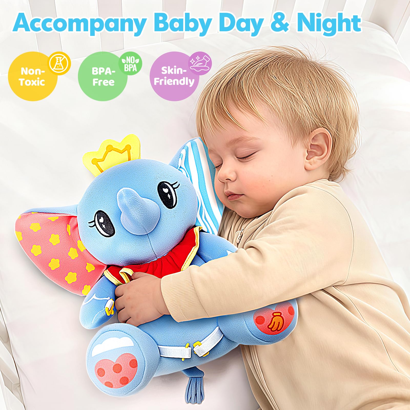 V-Opitos baby gift ready elephant drum toy for celebrations