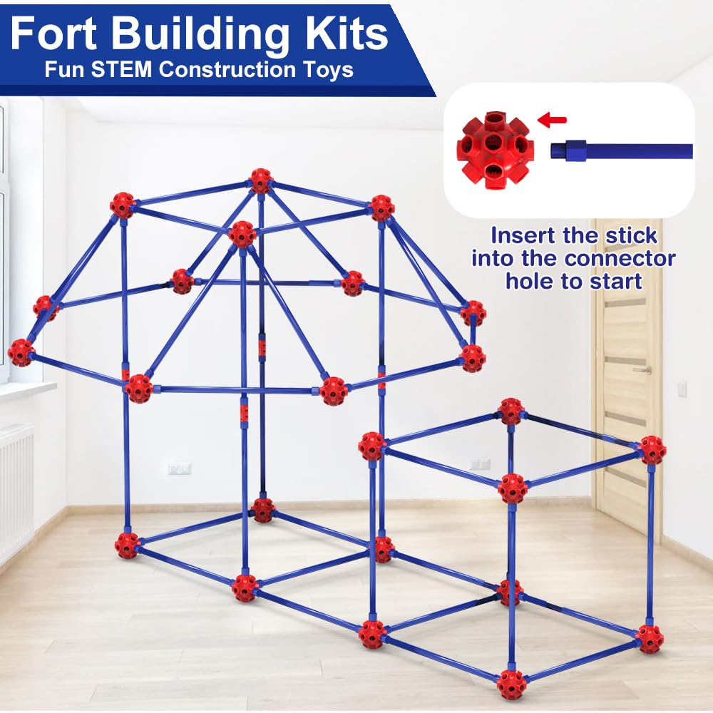V-Opitos Fort Building Kits include 30 connector balls for sturdy, adjustable builds.