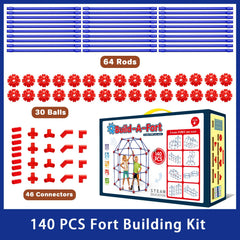 V-Opitos Fort Building Kits 4-channel connectors support flexible joints.