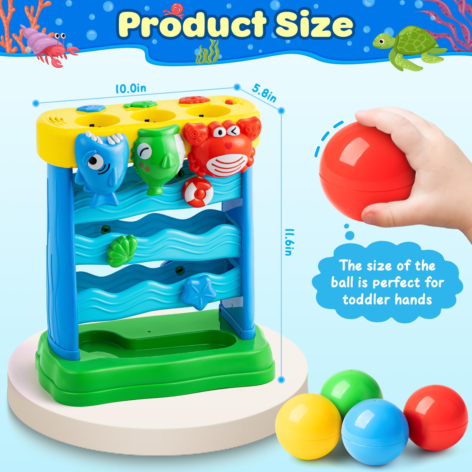 V-Opitos balls help color recognition through playful feeding actions.