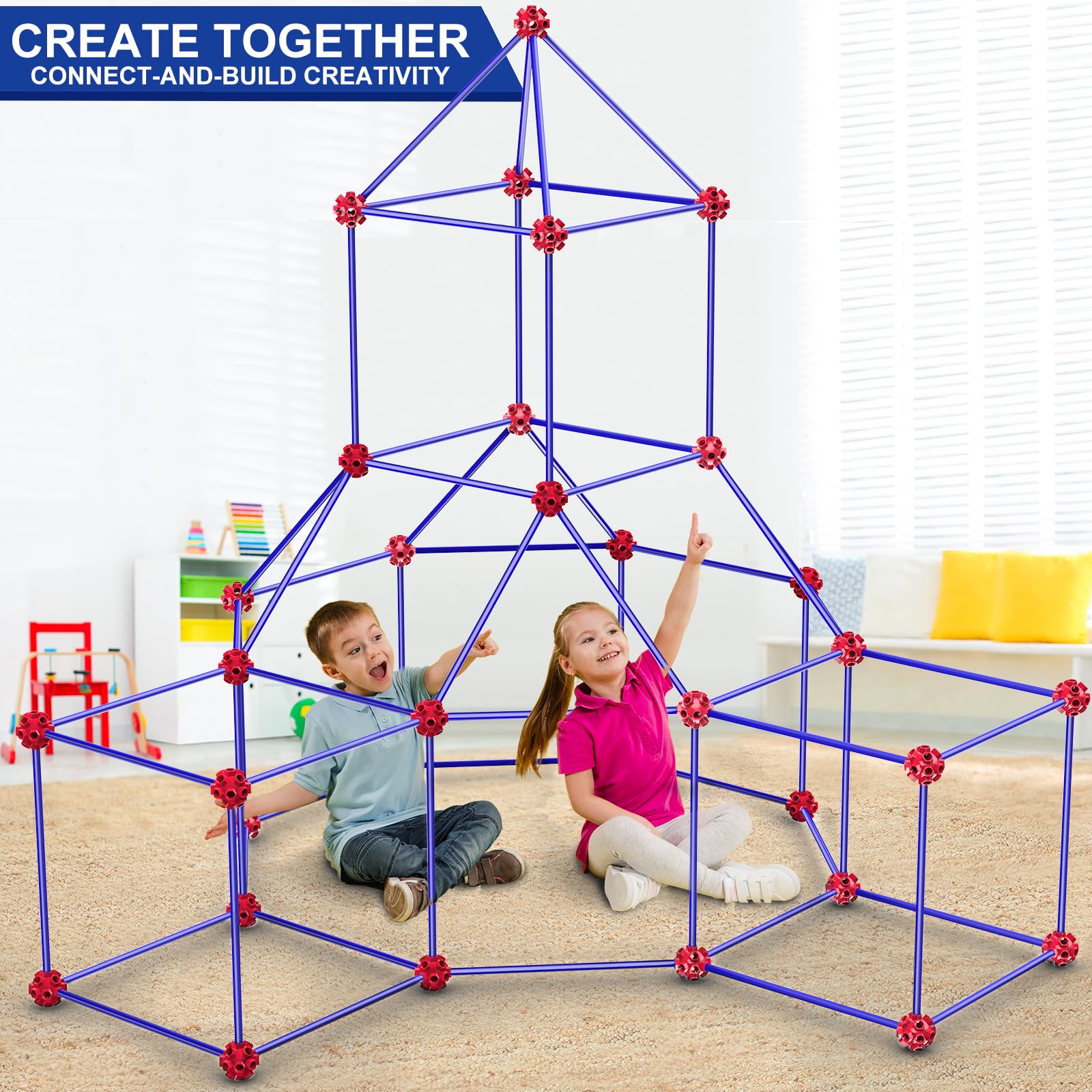 V-Opitos six-channel-connectors create strong joints for tall structures.