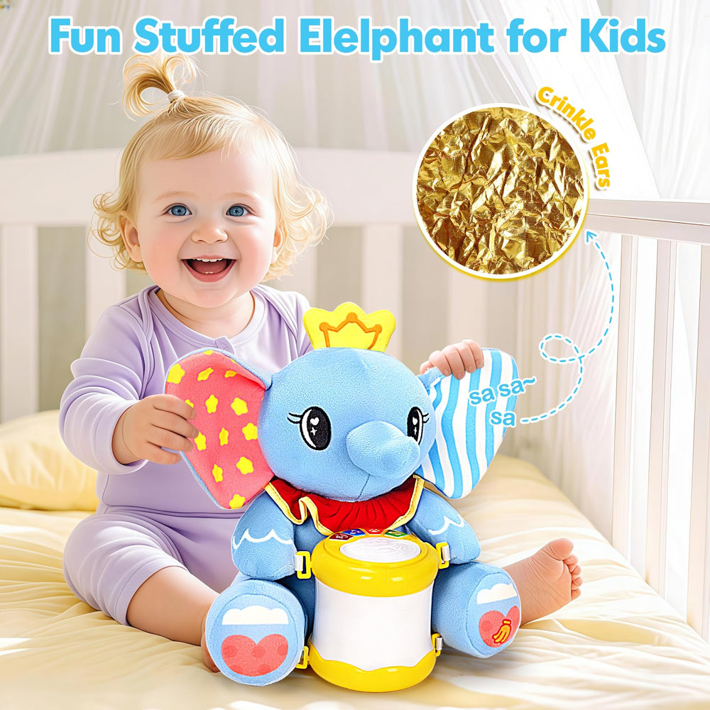 V-Opitos plush elephant made with safe materials for cuddly play