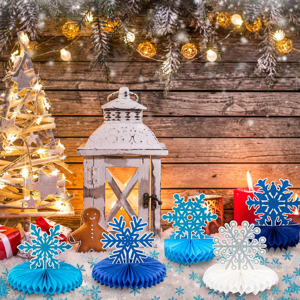 VABAMNA Snowflake confetti scattered on gifts or invitations