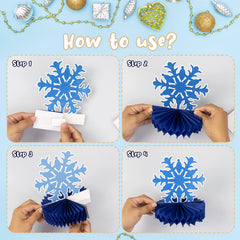 VABAMNA Winter Wonderland table decor setup for Christmas or birthdays