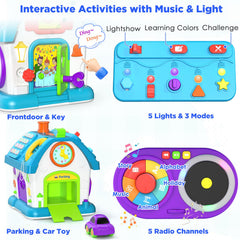 Vahome clock, windows, and door reinforce routines through interactive play.