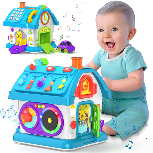 Vahome 14-in-1 toy house design promotes imaginative play and motor skill development.