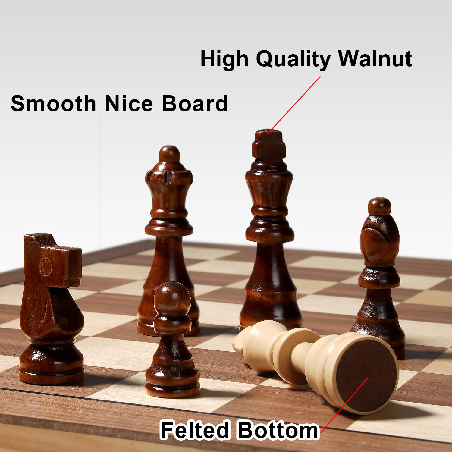 Vahome chess pieces storage slot keeps pieces secure during transport