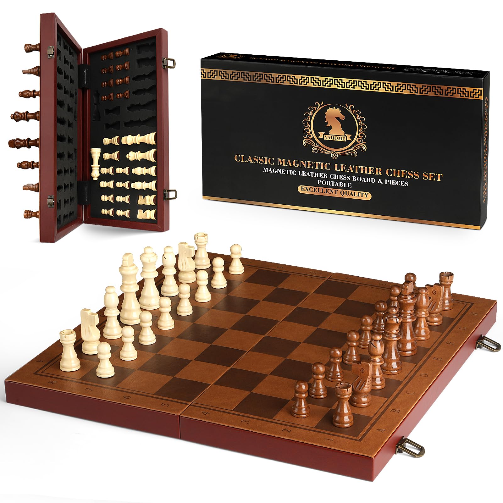 Vahome box includes extra queens for versatile play.