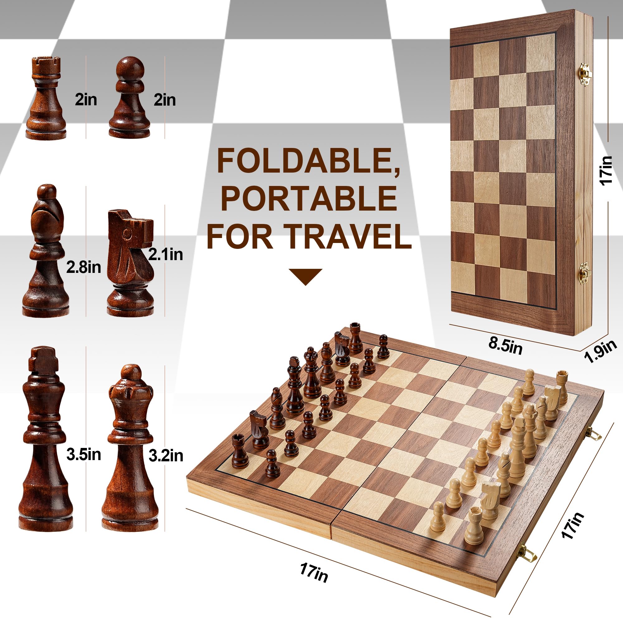VahHome magnetic chess pieces stay put for steady play.