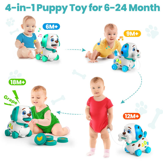 Vahome Puppy Toy lights dance and buttons for cause-effect learning