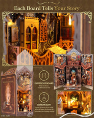 3D dollhouse pieces showcase craftsmanship and easy to follow color coded parts.