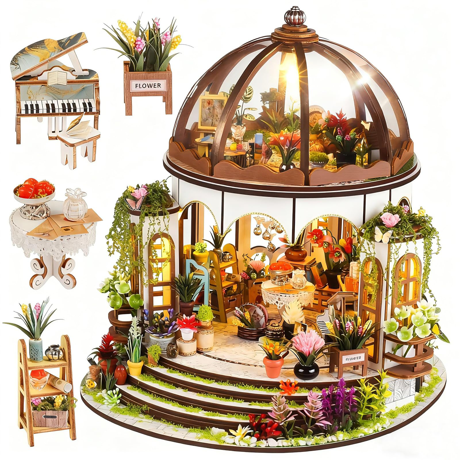 Vaki Vaki cover view of the hanging garden mini house kit for shelf display