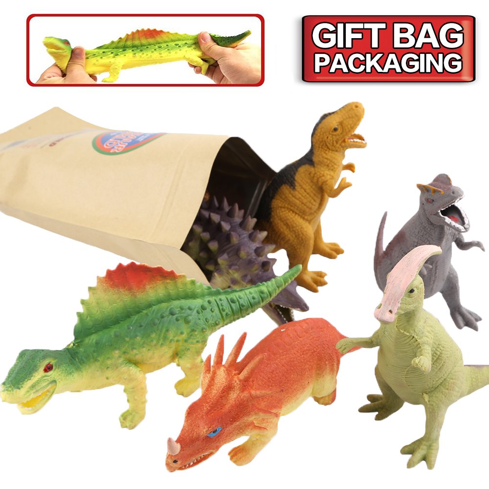 ValeforToy dinosaur packaging showing gift bag presentation.
