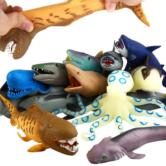 ValeforToy shark bath toy floats in tub for safe bath play