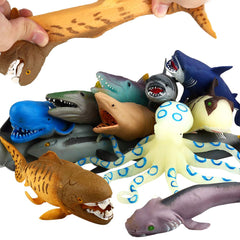 ValeforToy shark bath toy floats in tub for safe bath play