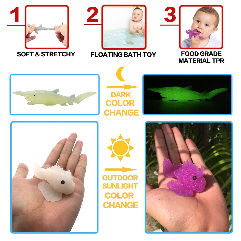 ValeforToy soft rubber sea toy set with gentle stretch and durability.