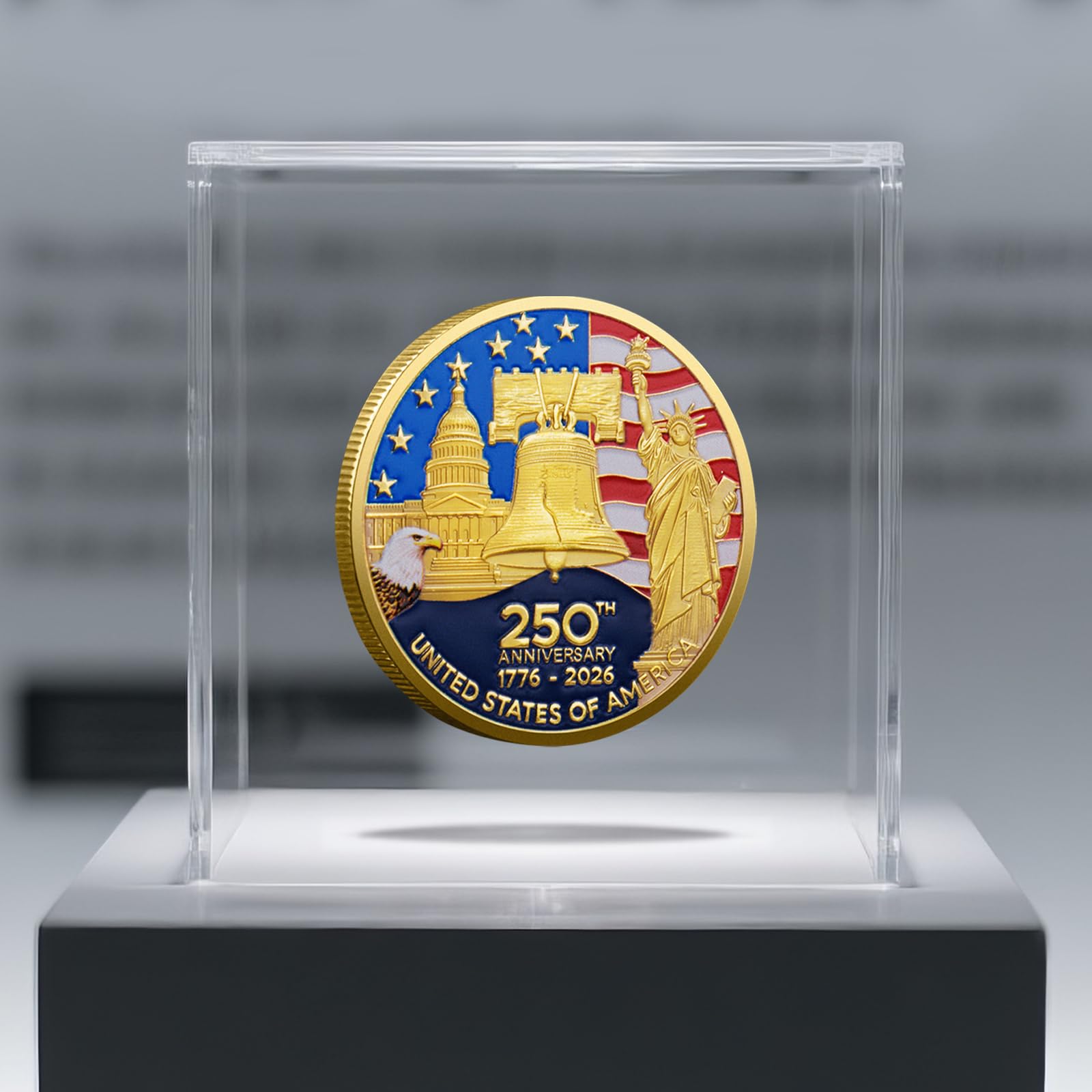 Detailed enamel on Ivaska 250th coin enhances visual impact