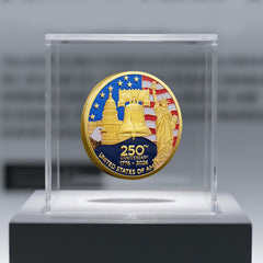 Detailed enamel on Ivaska 250th coin enhances visual impact