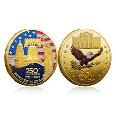 Valorforge Ivaska 250th coin with golden flag design for display and collection
