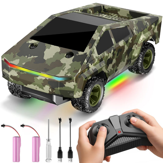 ValueTalks 1:24 RC Truck front view showcases all-terrain design for outdoor fun