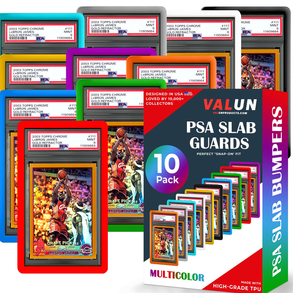 VALUN PSA Slab Bumper 10 Pack provides edge-to-edge protection for PSA slabs.