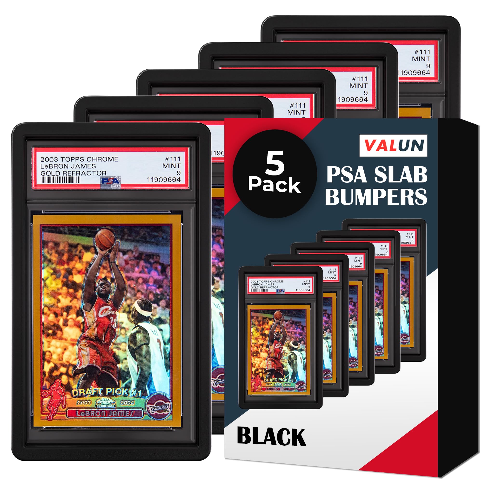 VALUN PSA Slab bumper black guards PSA slabs with edge-to-edge protection.